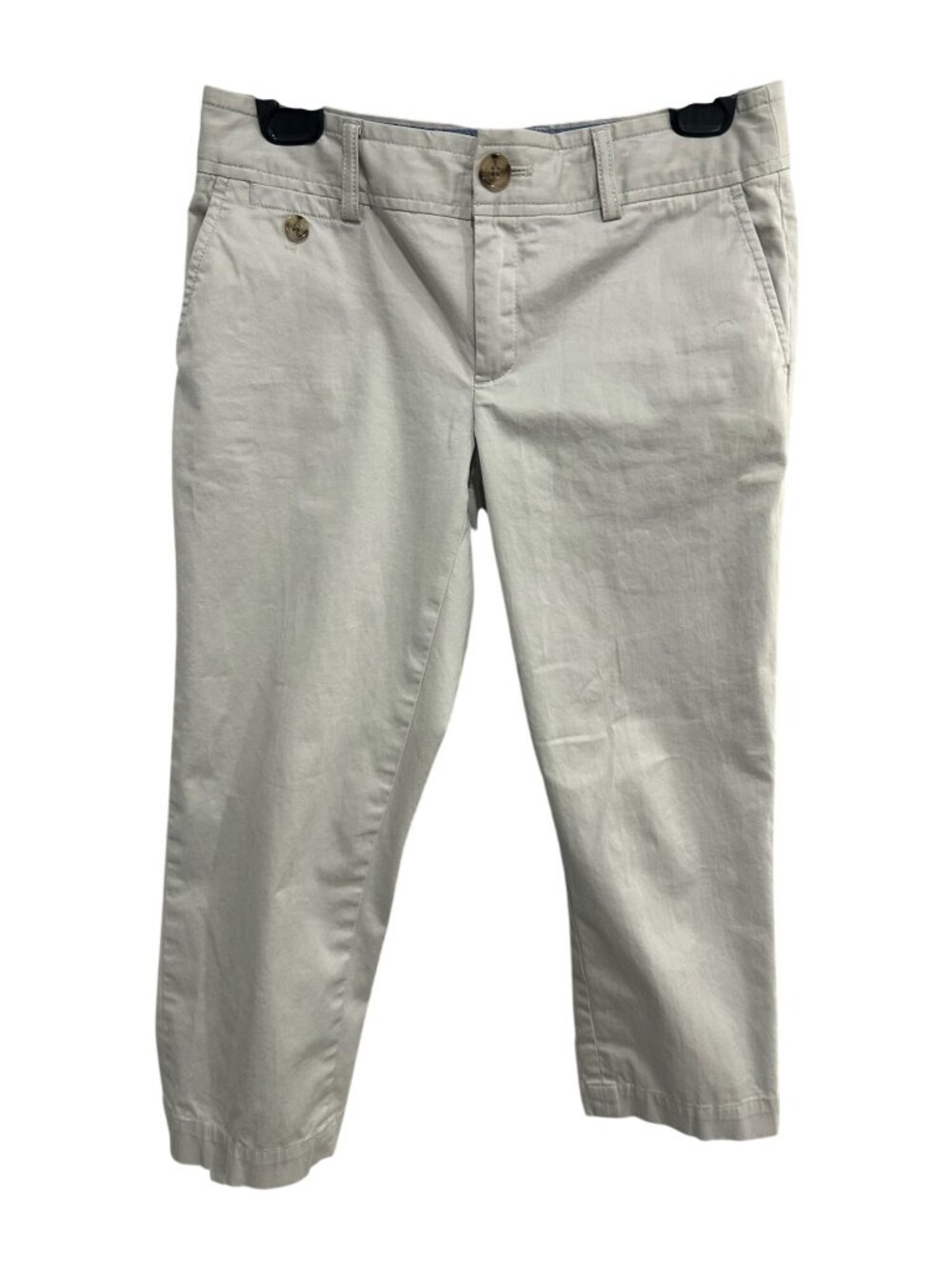 Banana Republic Womens Beige Stretch Cropped Pants Size 2 Minimalist QuietLuxury